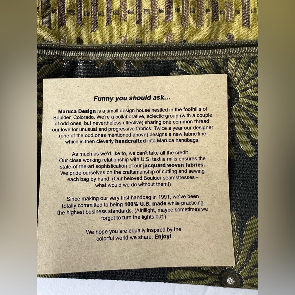 Maruca Green and Brown Patterned Clutch - Picture 5 of 10